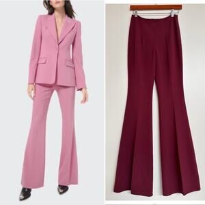 Michael Kors Collection Burgundy Red Flared Trouser Pants